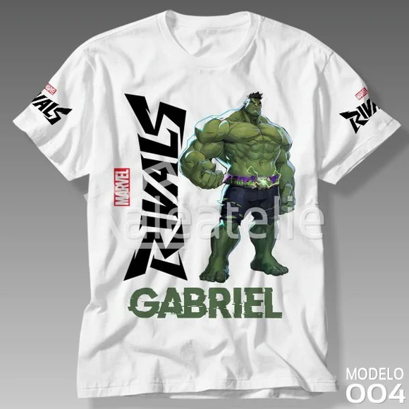 Camiseta Marvel Rivals Hulk Infantil Adulto Personalizada