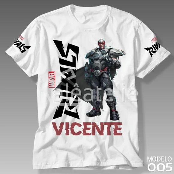 Camiseta Marvel Rivals Magneto Infantil Adulto Personalizada