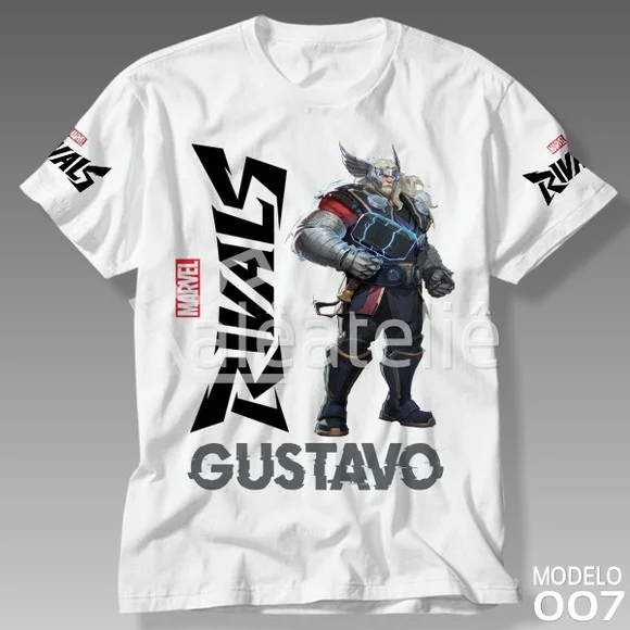 Camiseta Marvel Rivals Thor Infantil Adulto Personalizada