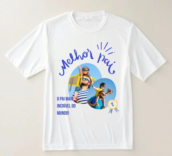 Camiseta Melhor Pai Personalizada com Foto