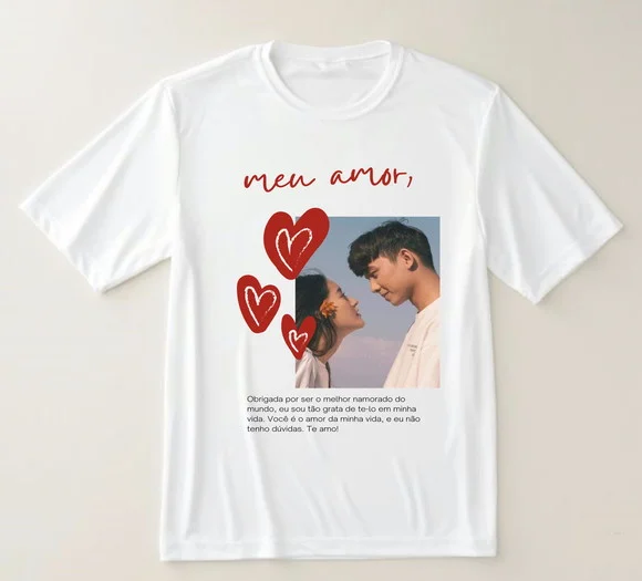 Camiseta Meu Amor Personalizada com Foto