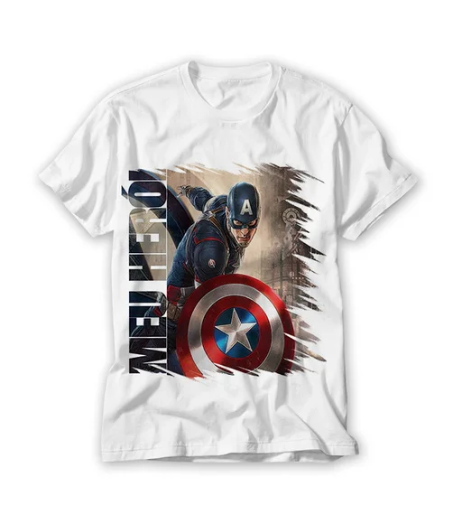 Camiseta Meu Herói Capitão América