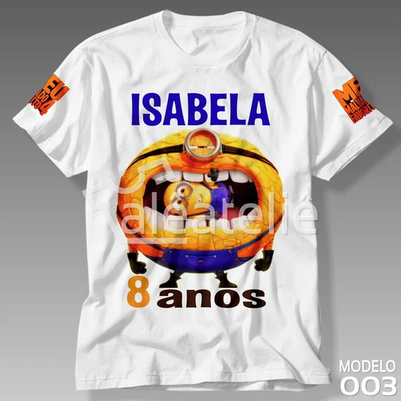 Camiseta Meu Malvado Favorito Filme Festa Personalizada