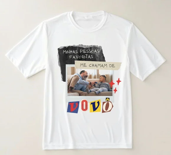 Camiseta Minha Pessoas Favoritas Me Chamam de Vovô com Foto