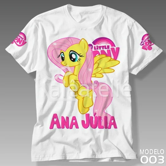 Camiseta My Little Pony Mlp Fluttershy Personalizada