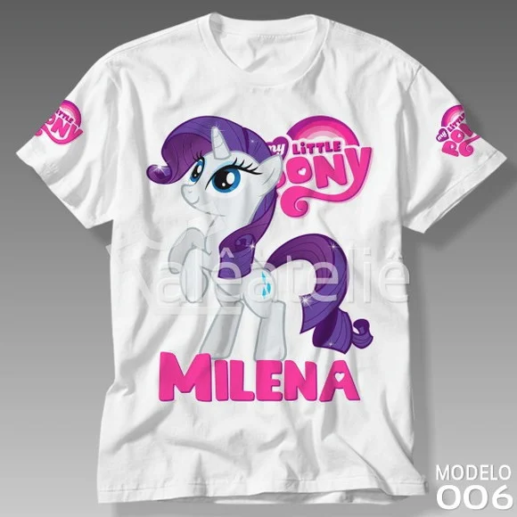 Camiseta My Little Pony Mlp Rarity Personalizada