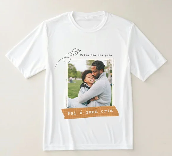 Camiseta Pai É Quem Cria Personalizada com Foto