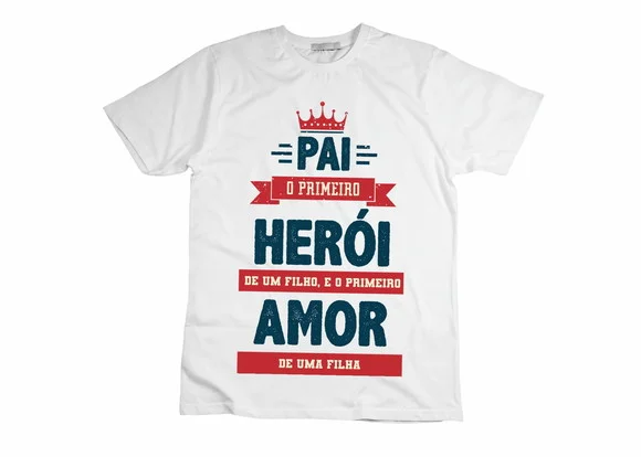 Camiseta Pai Herói Amor