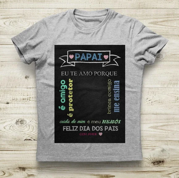 Camiseta Papai Personalizada com Foto