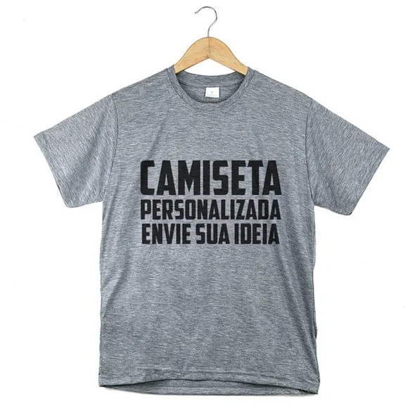 Camiseta Personalizada Cinza Mesclada