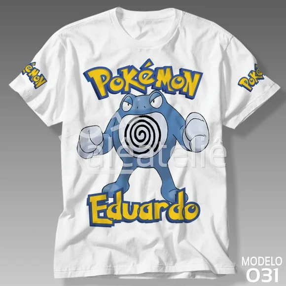 Camiseta Pokemon Poliwrath Infantil Adulo Personalizada