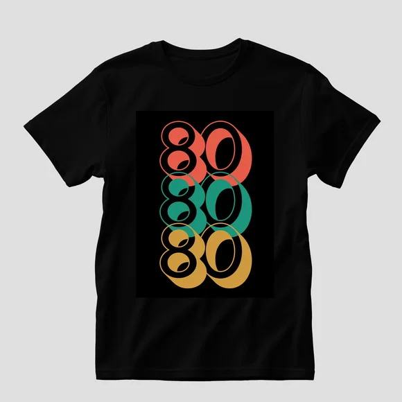 Camiseta Preta Retrô 80