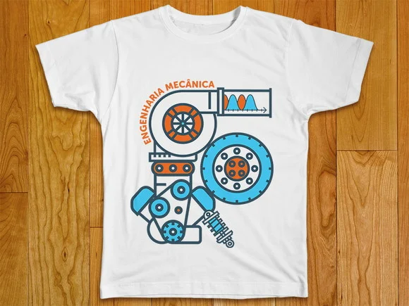 Camiseta Profissão Engenharia Mecânica