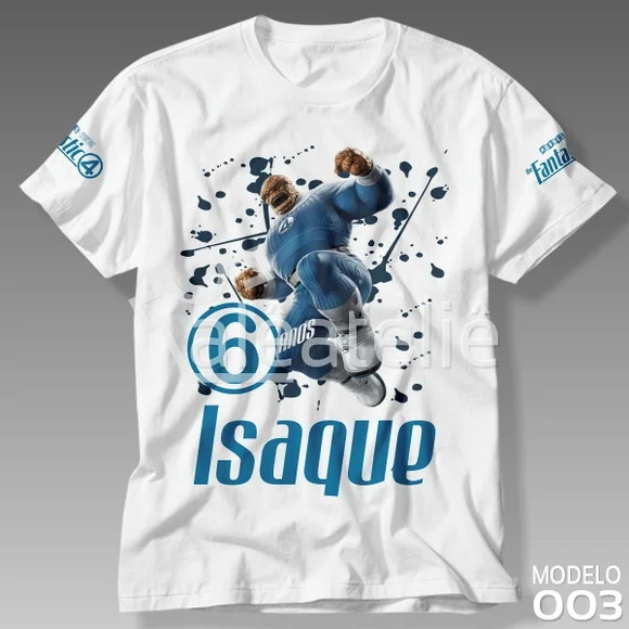 Camiseta Quarteto Fantástico o Coisa Personalizada