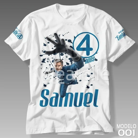 Camiseta Quarteto Fantástico Senhor Fantástico Personalizada