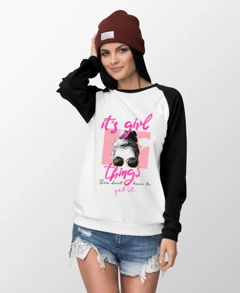 Camiseta Raglan Feminina Manga Comprida