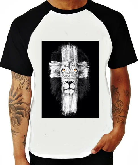 Camiseta Raglan Leão de Judá