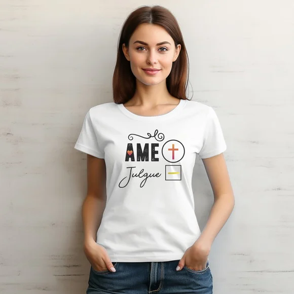 Camiseta Religiosa Ame Mais /ref S.o5 C05