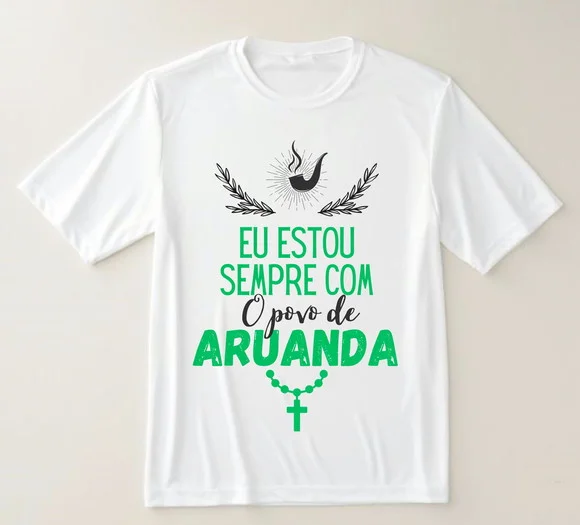 Camiseta Religiosa Estou Sempre com o Povo de Aruanda