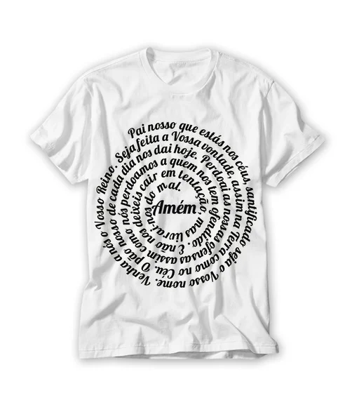 Camiseta Religiosa Pai Nosso Que Estais no Céu
