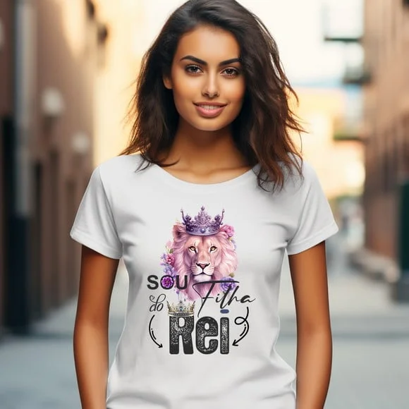 Camiseta Religiosa - Sou Filha do Rei