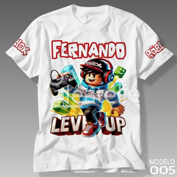 Camiseta Roblox Jogo Game Skin Personalizada