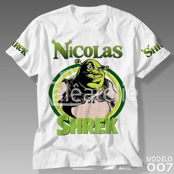 Camiseta Shrek T-shirt Unissex Personalizada