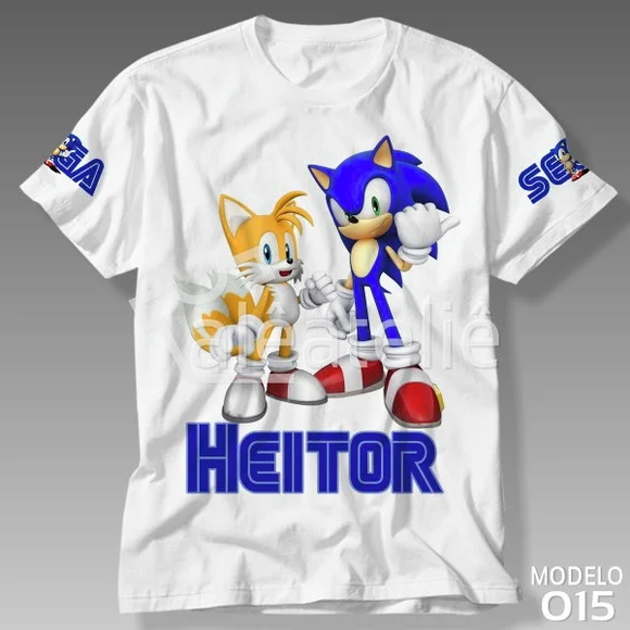 Camiseta Sonic Tails Raposa Miles Infantil Personalizada