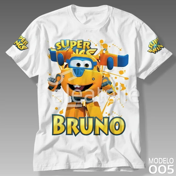 Camiseta Super Wings Donnie Personalizada