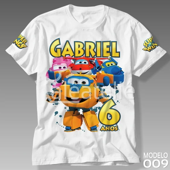 Camiseta Super Wings Festa Donnie Personalizada