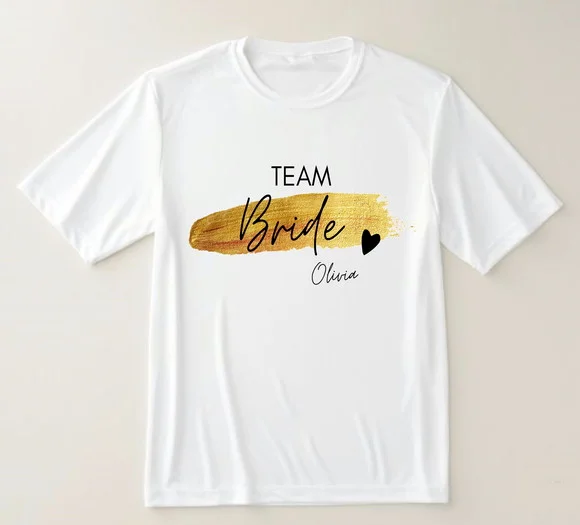 Camiseta Team Bride Personalizada com Nome da Noiva