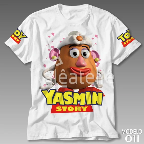 Camiseta Toy Story Infantil Cabeça de Batata Personalizada