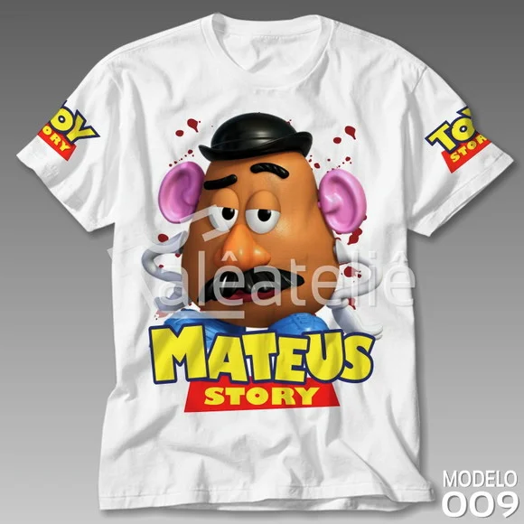 Camiseta Toy Story Infantil Cabeça de Batata Personalizada