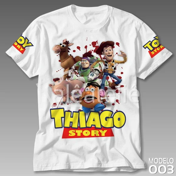 Camiseta Toy Story Infantil Woody Buzz Sr Batata com Nome