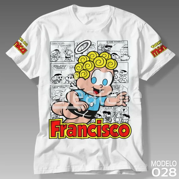 Camiseta Turma da Mônica Anjinho Personalizada com Nome
