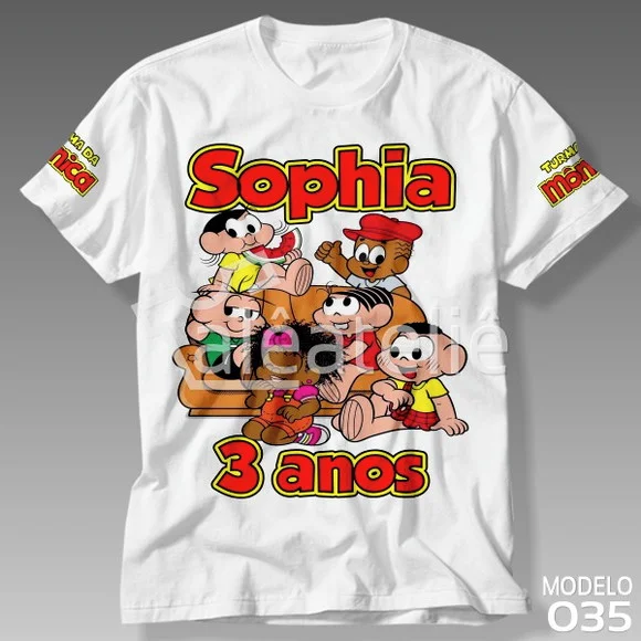 Camiseta Turma da Mônica Festa Infantil