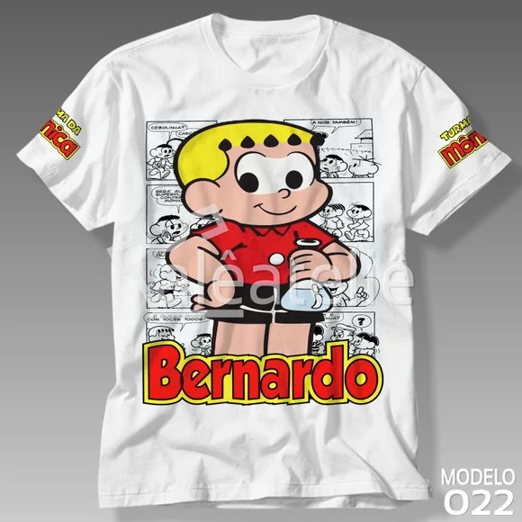 Camiseta Turma da Mônica Franjinha Personalizada com Nome