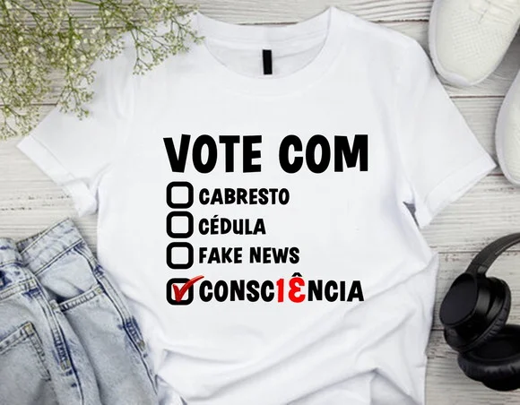 Camiseta Vote Com Consciência