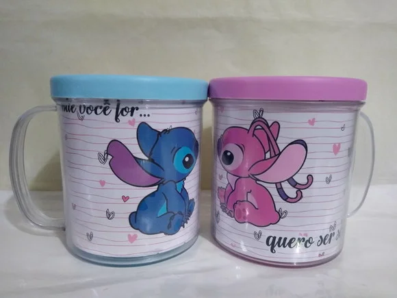 Caneca Acrilica Rosqueavel Personalizada Stitch
