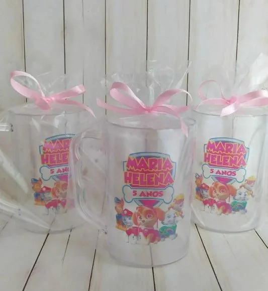 Caneca Acrilica Skye Patrulha Canina com Embalagem