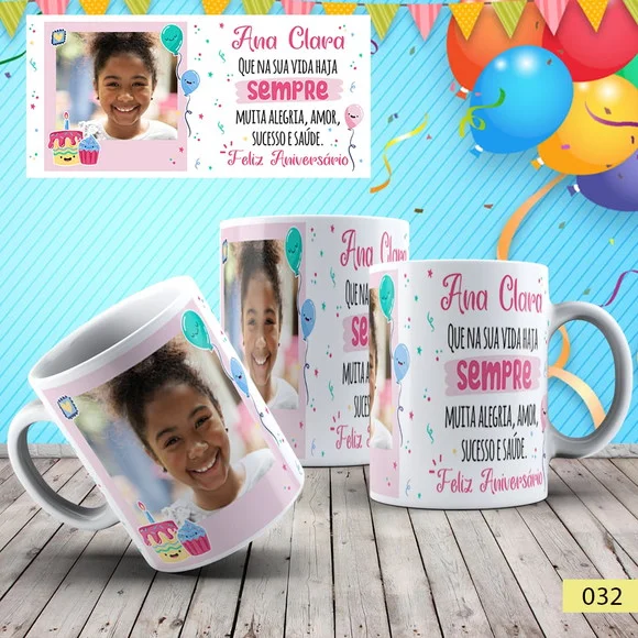 Caneca Aniversário - Frases Personalizada