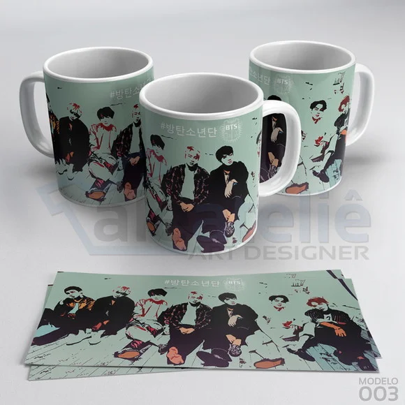 Caneca Bts Kpop Bangtan Boys Bias Logo Army Personalizada