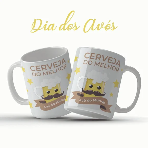Caneca Cerveja do Melhor Avô do Mundo