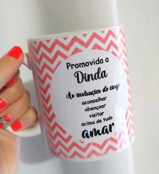Caneca Convite Padrinhos de Batismo Personalizada 2 Unidades