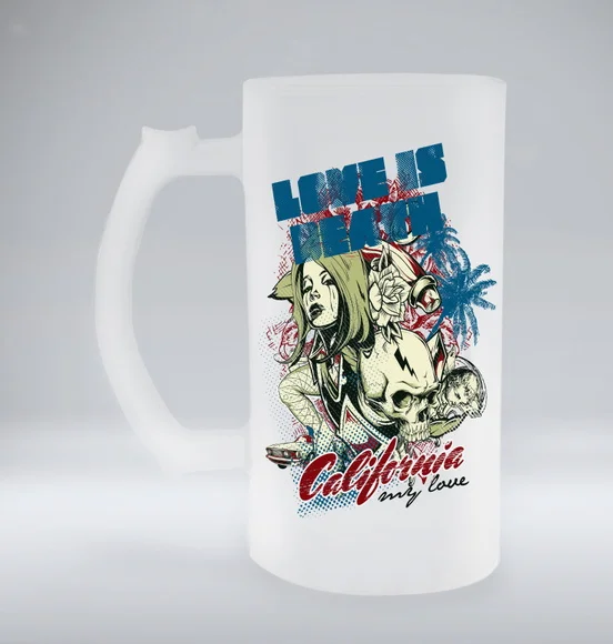Caneca de Chopp Jateada Love in Beach