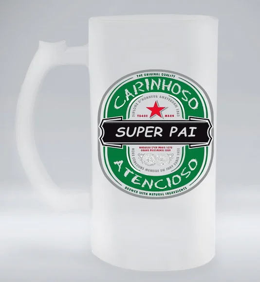 Caneca de Chopp Jateada Super Pai