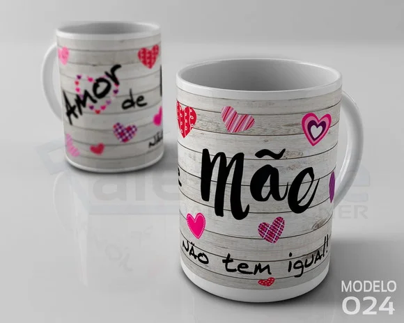 Caneca Dia das Mães Amor de Mãe Não Tem Igual
