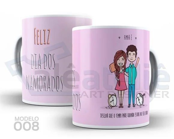 Caneca Dia dos Namorados Feliz Dia dos Namorados