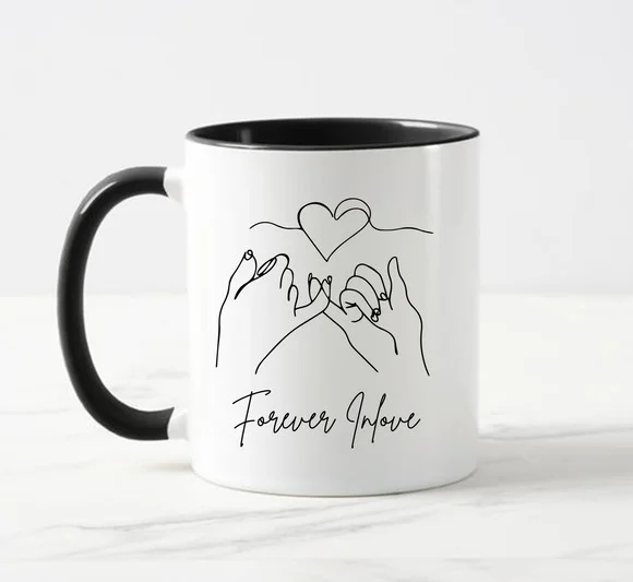 Caneca Dia dos Namorados Forever In Love Minimalista