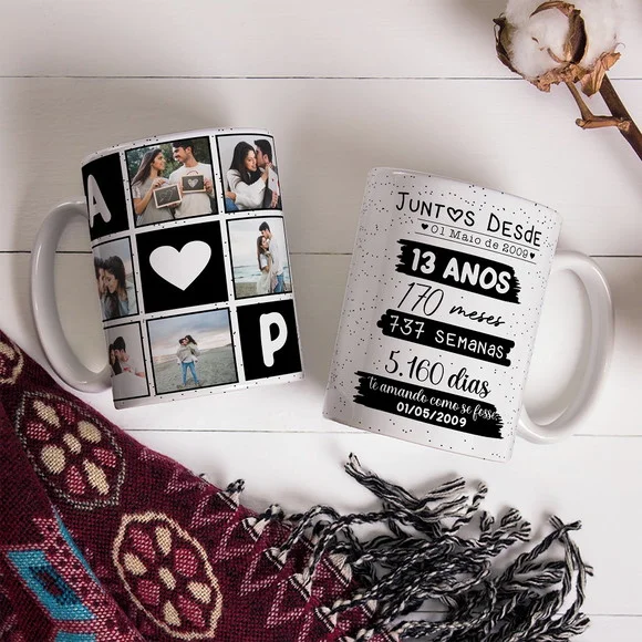 Caneca Dia dos Namorados Personalizada com Foto